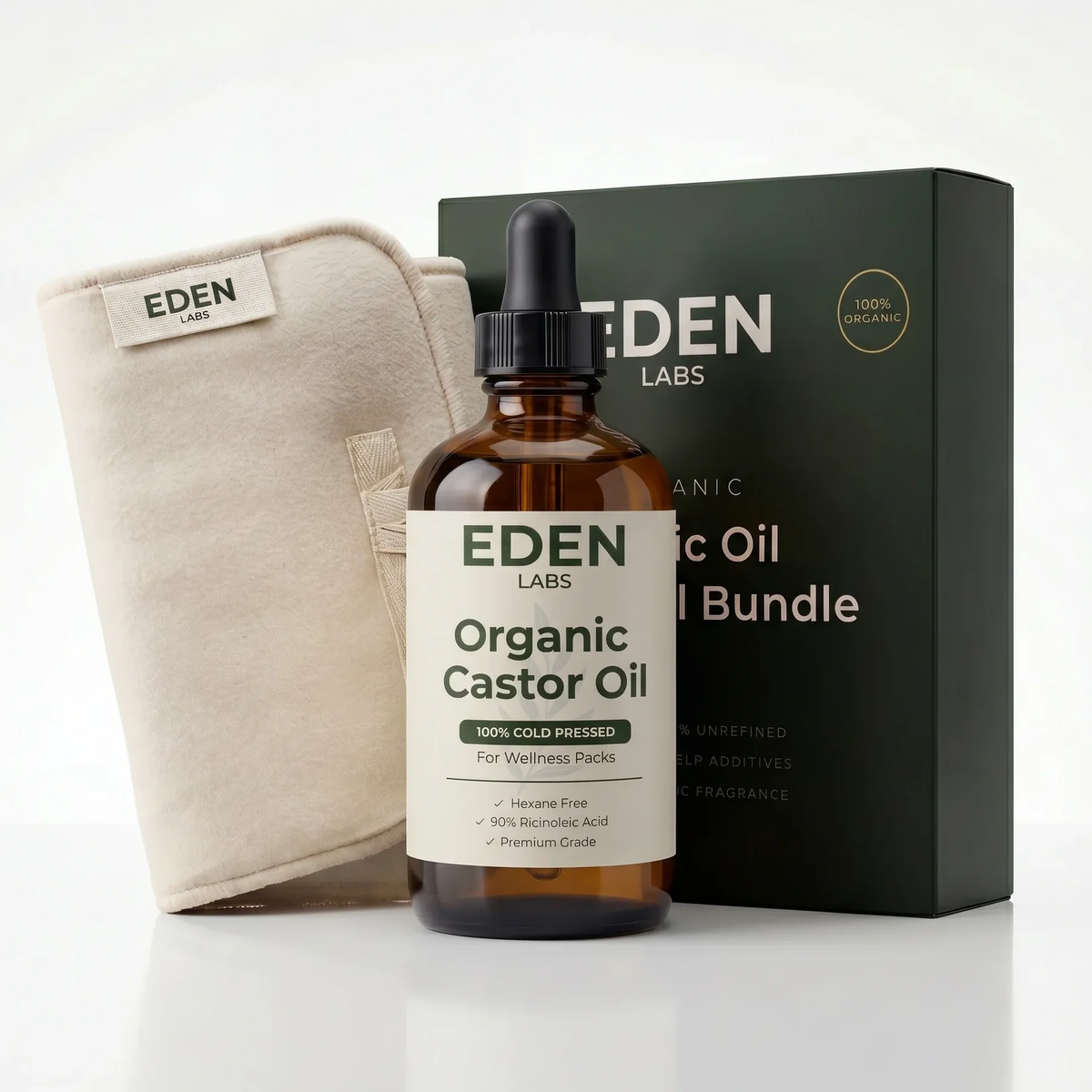 Castor Oil Wrap and Oil Set