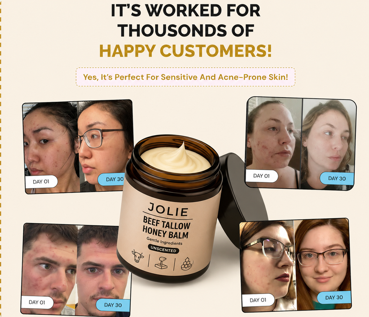 Organic Beef Tallow Honey Balm