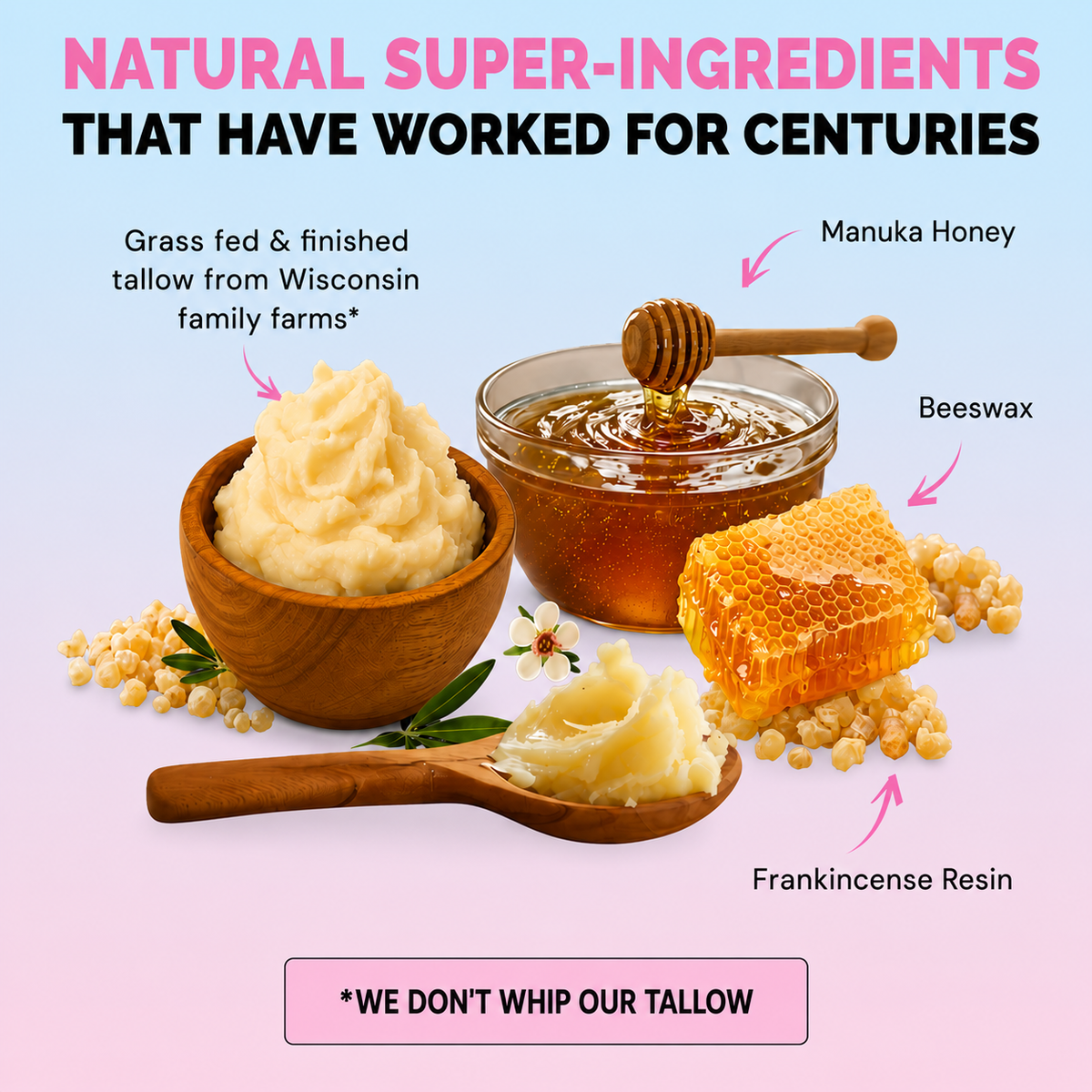 Organic Beef Tallow Honey Balm
