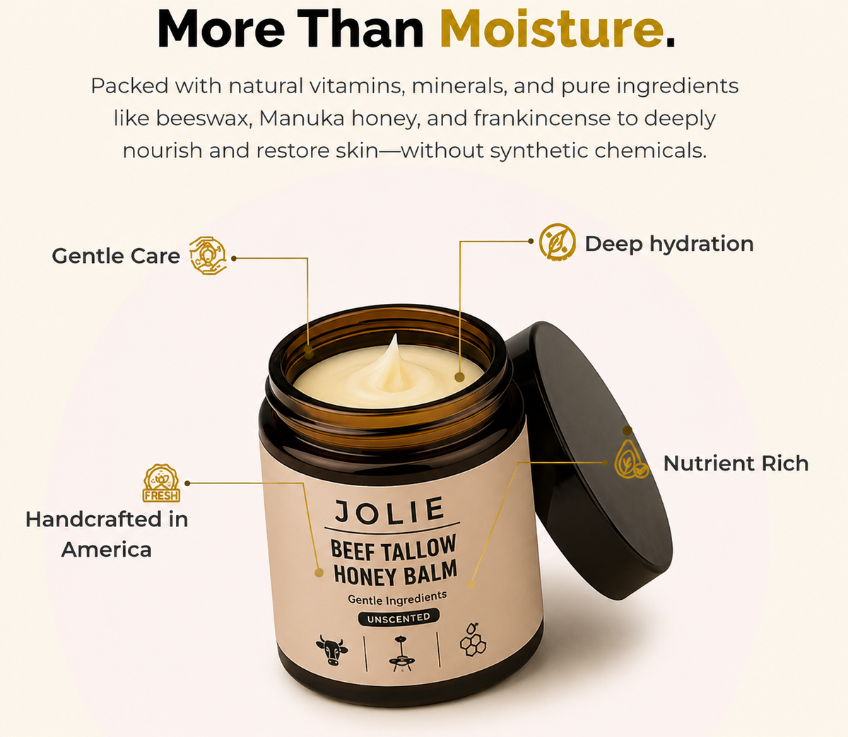 Organic Beef Tallow Honey Balm