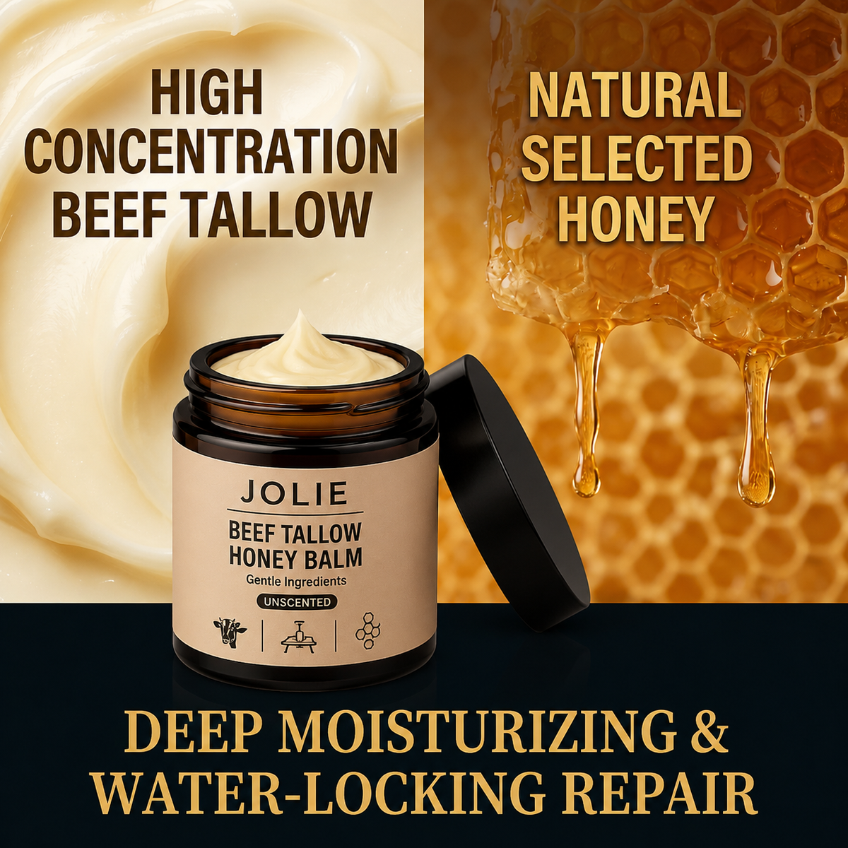 Organic Beef Tallow Honey Balm