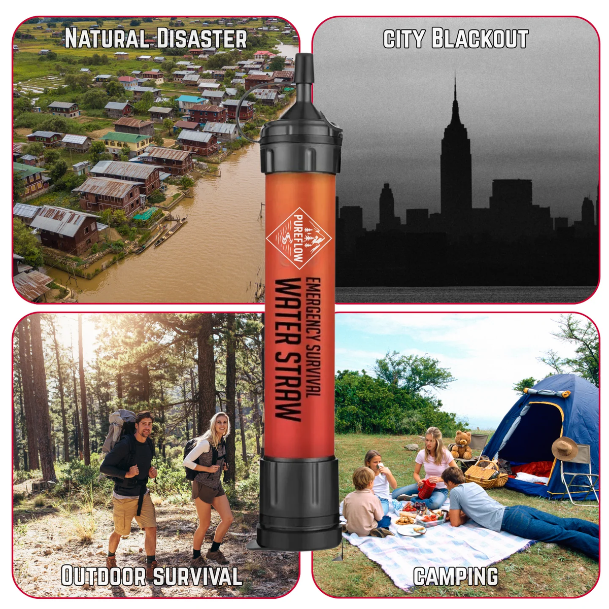 Emergency Water Filter Straw