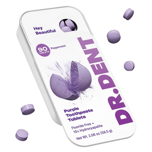 Purple Toothpaste Tablets with Hydroxyapatite